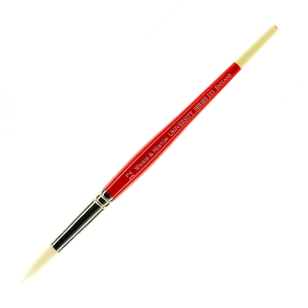 Winsor & Newton University Seri 233 Kısa Saplı Sentetik Yuvarlak Fırça N:12