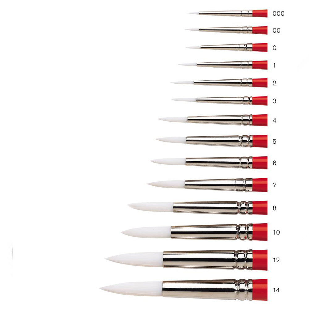 Winsor & Newton University Seri 233 Kısa Saplı Sentetik Yuvarlak Fırça N:000