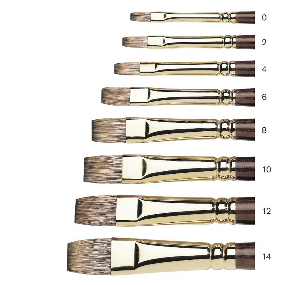 Winsor & Newton Monarch Uzun Saplı Sentetik Yassı Fırça N:8