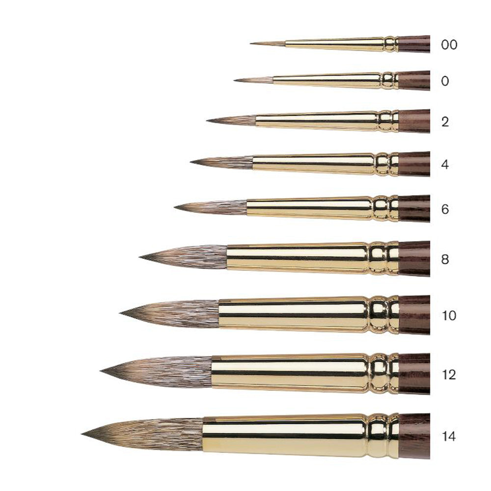 Winsor & Newton Monarch Uzun Saplı Sentetik Yuvarlak Fırça N:6