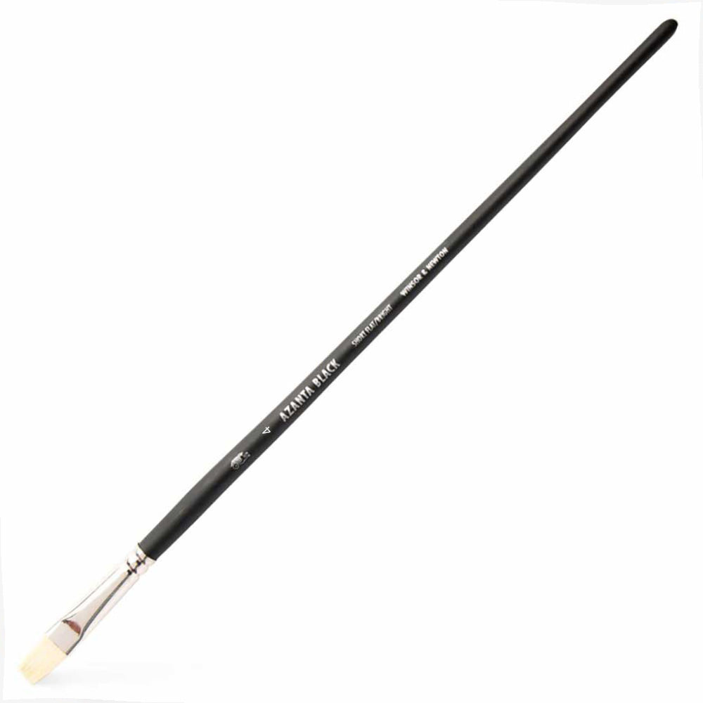 Winsor & Newton Azanta Black Uzun Saplı Kıl Yassı Fırça N:4