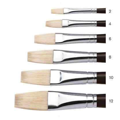 Winsor & Newton Azanta Black Uzun Saplı Kıl Yassı Fırça N:6