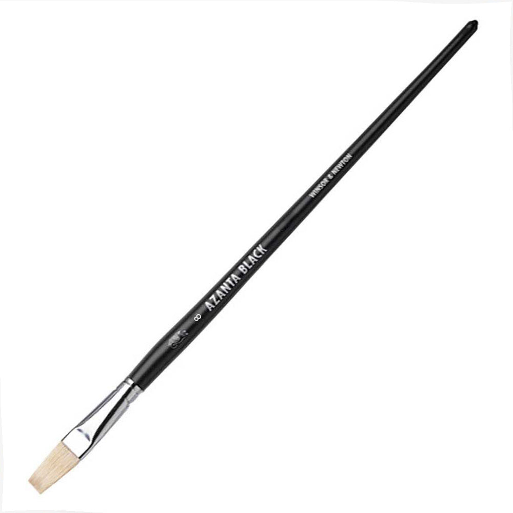 Winsor & Newton Azanta Black Uzun Saplı Kıl Yassı Fırça N:8