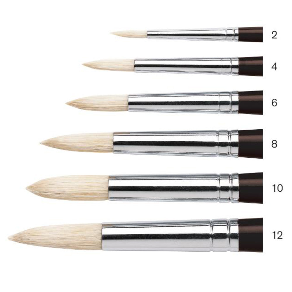 Winsor & Newton Azanta Black Uzun Saplı Kıl Yuvarlak Fırça N:6