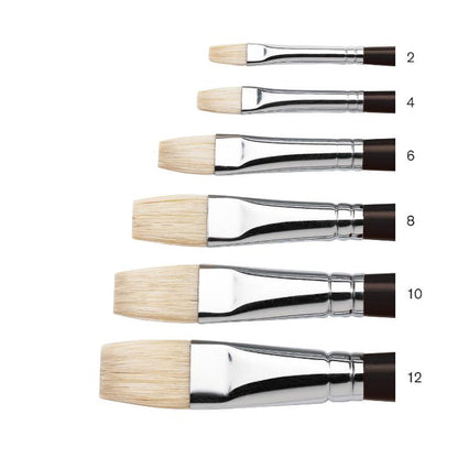 Winsor & Newton Azanta Black Kısa Saplı Kıl Kısa Yassı Fırça N:2