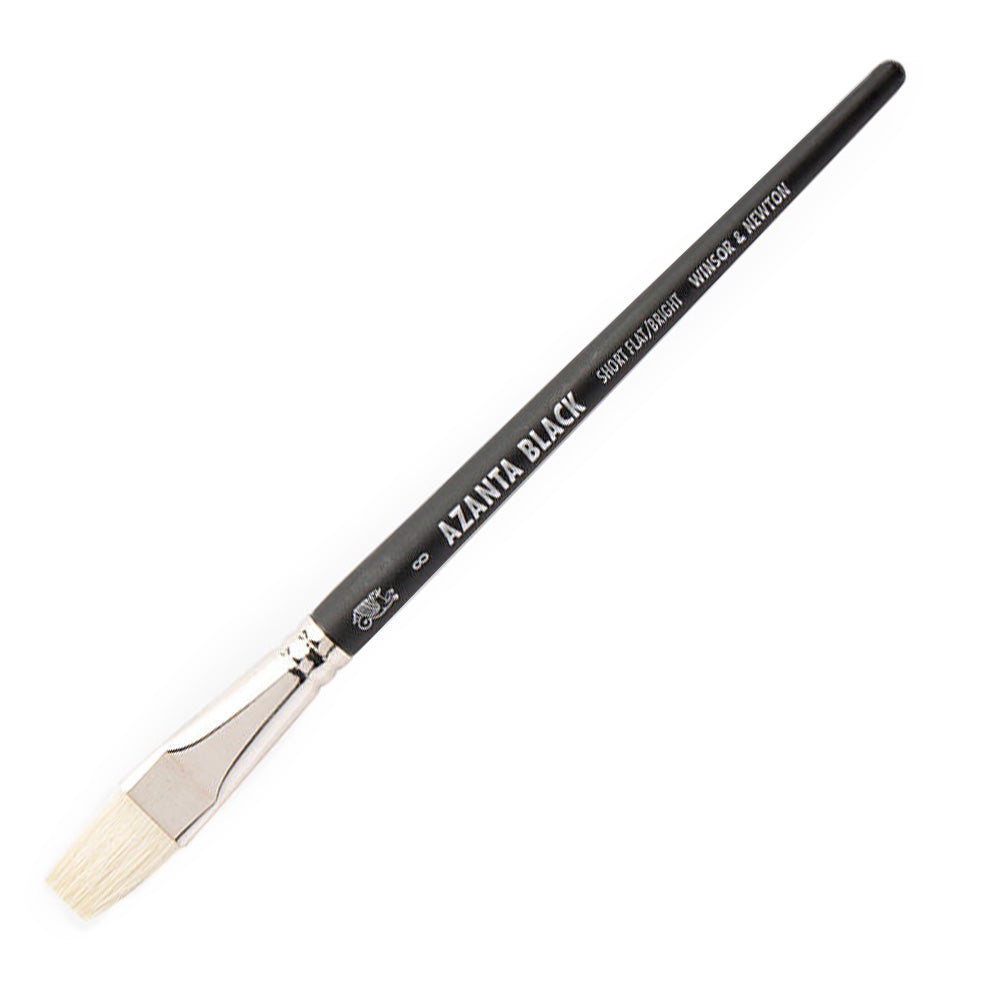 Winsor & Newton Azanta Black Kısa Saplı Kıl Kısa Yassı Fırça N:8