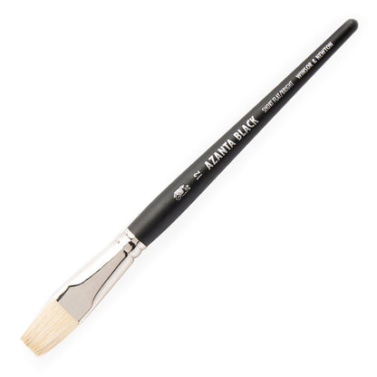Winsor & Newton Azanta Black Kısa Saplı Kıl Kısa Yassı Fırça N:12