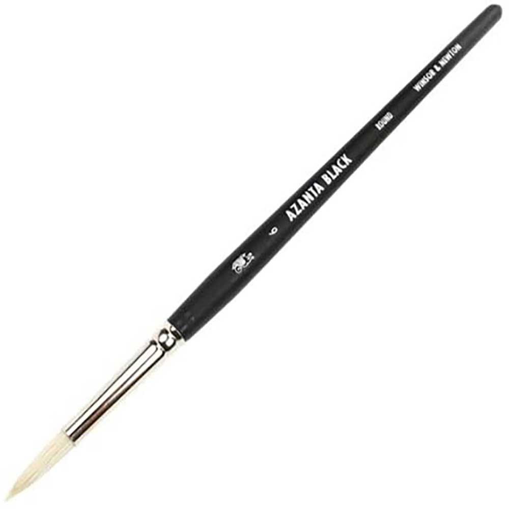Winsor & Newton Azanta Black Kısa Saplı Kıl Yuvarlak Fırça N:6