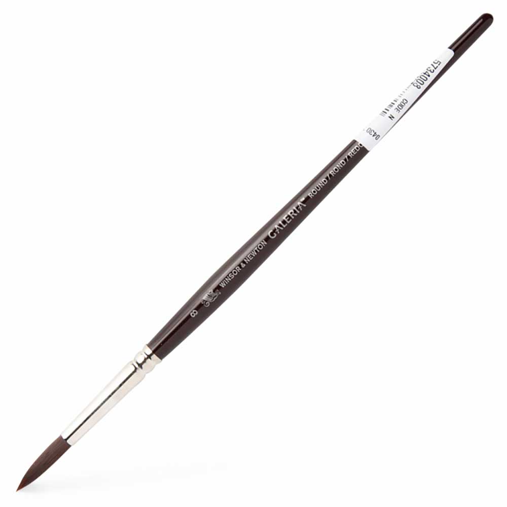 Winsor & Newton Galeria Uzun Saplı Sentetik Yuvarlak Fırça N:8