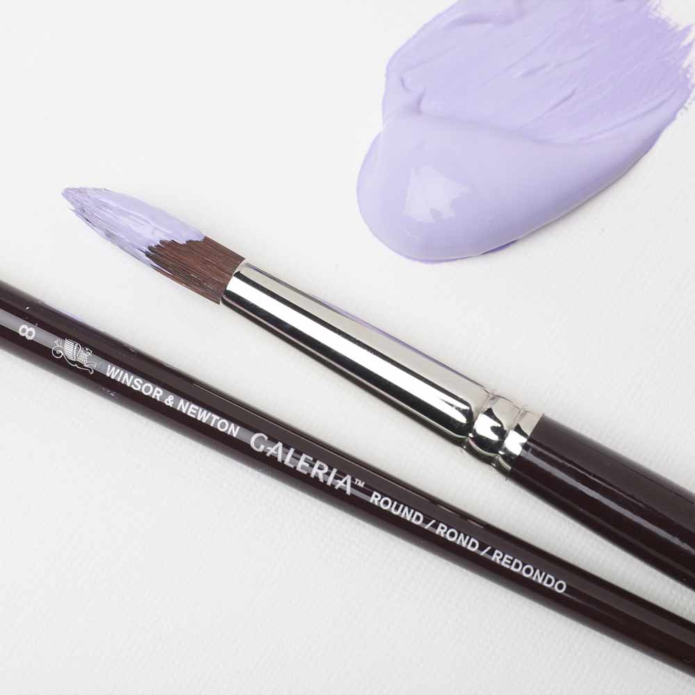 Winsor & Newton Galeria Kısa Saplı Sentetik Yuvarlak Fırça N:8