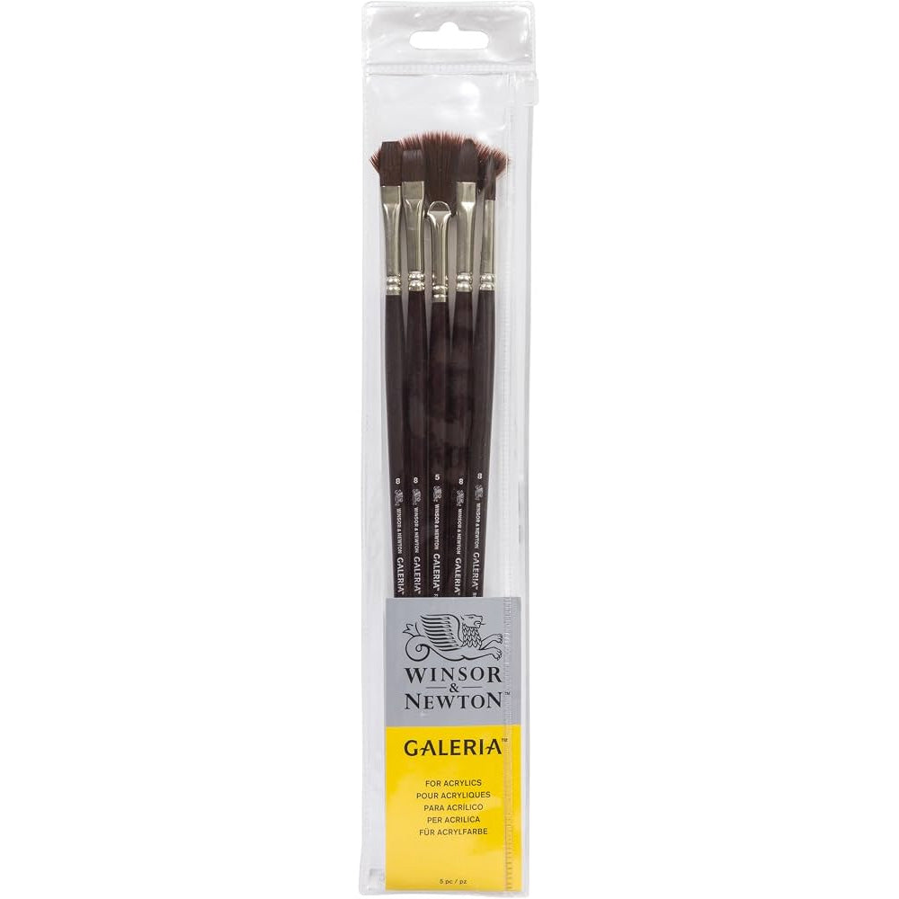 Winsor & Newton Galeria Uzun Saplı Sentetik Fırça Seti 1 (5'li)