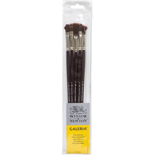 Winsor & Newton Galeria Uzun Saplı Sentetik Fırça Seti 1 (5'li)