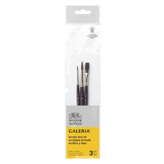 Winsor & Newton Galeria Kısa Saplı Sentetik Fırça Set 1 (3'lü)