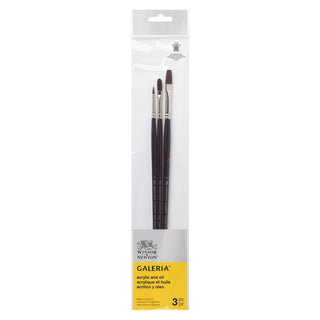 Winsor & Newton Galeria Uzun Saplı Sentetik Fırça Set 2 (3'lü)