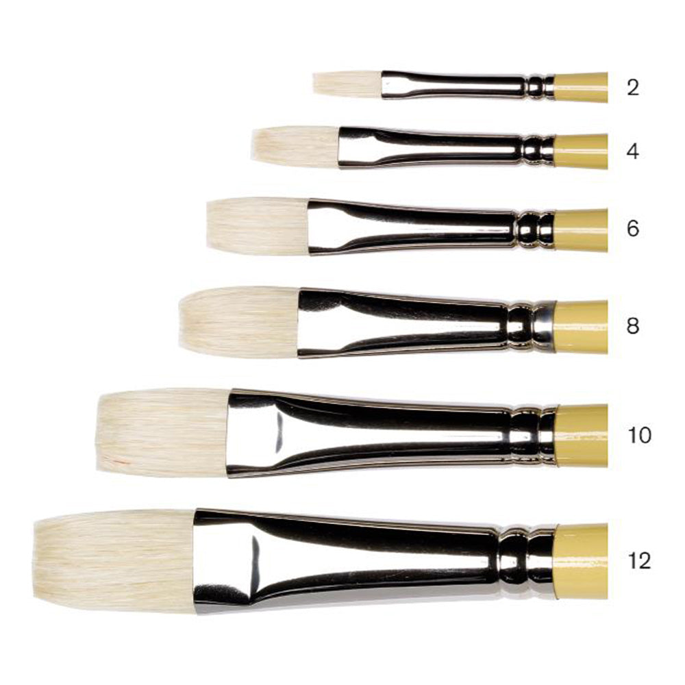 Winsor & Newton Artists' Hog Uzun Saplı Kıl Yassı Fırça N:4