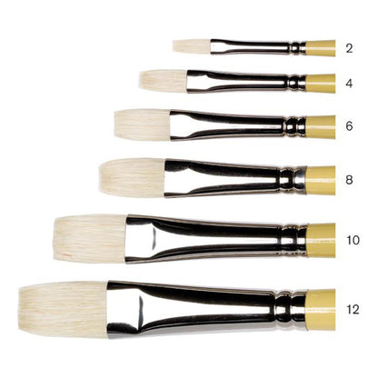 Winsor & Newton Artists' Hog Uzun Saplı Kıl Yassı Fırça N:4