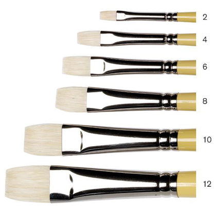Winsor & Newton Artists' Hog Uzun Saplı Kıl Kısa Yassı Fırça N:4