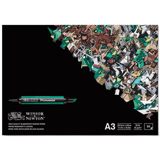 Winsor & Newton Promarker 70gr Akma Yapmayan Markör Blok 50 Sayfa A3 (29.7x42cm)