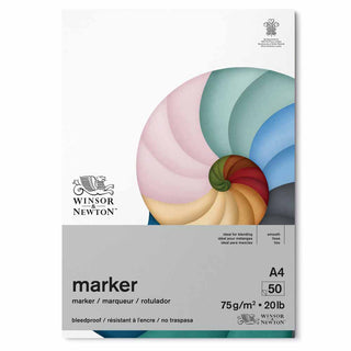 Winsor & Newton Bleedproof Marker Pad 75gr 50 Sayfa A4 (21x29.7cm) (Akma Yapmayan Markör Bloknotu)