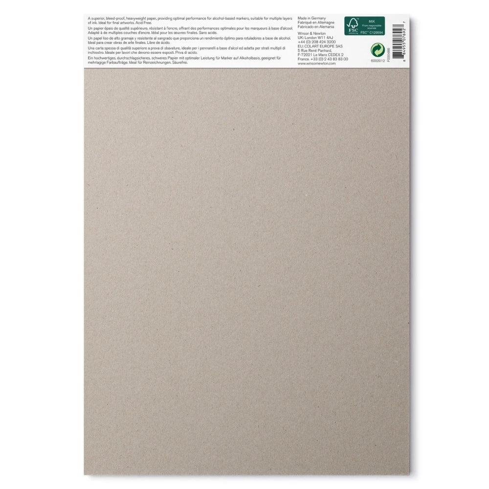 Winsor & Newton Akma Yapmayan Markör Bloknotu (Yapışkanlı) 160gr 25 Sayfa A4