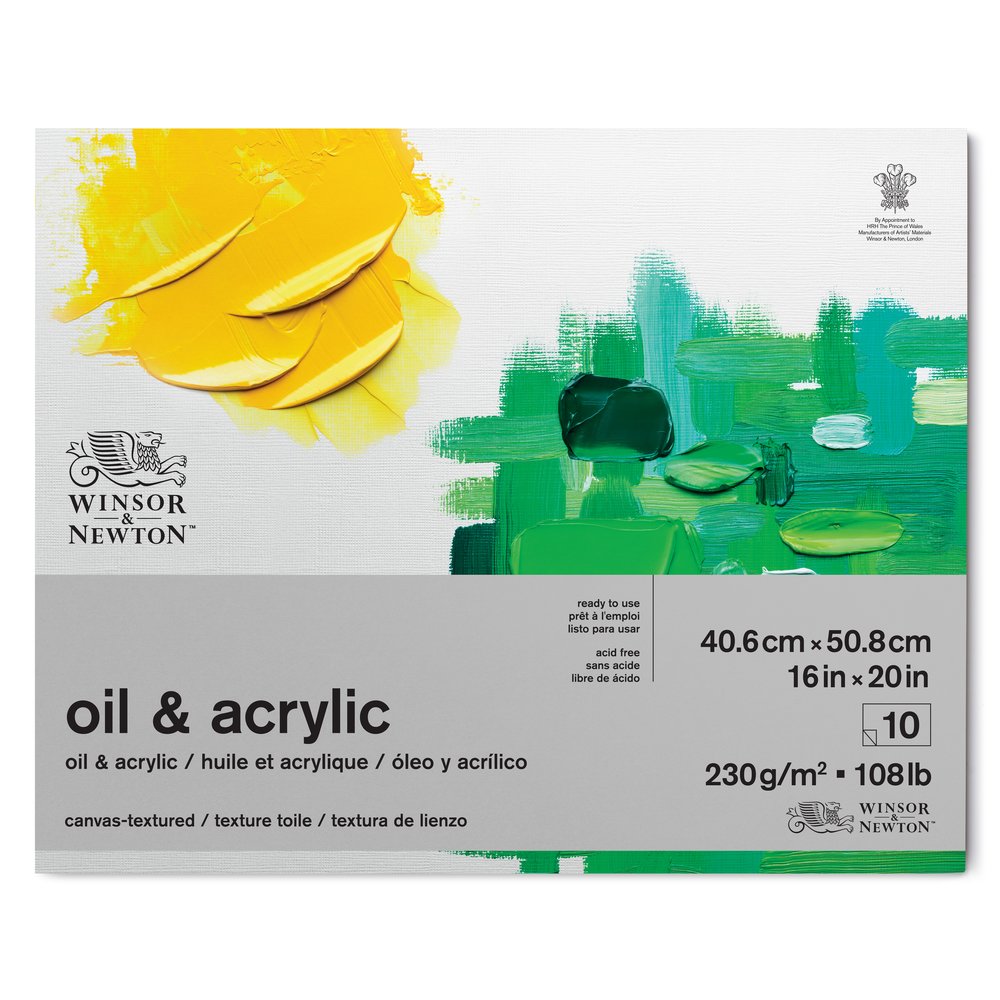 Winsor & Newton Yağlı Boya Akrilik Bloknotu (Yapışkanlı) 230gr 10 Sayfa 41x51cm