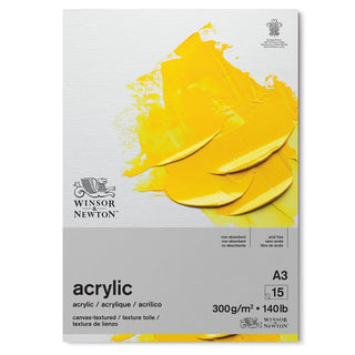 Winsor & Newton Akrilik Bloknotu (Yapışkanlı) 300gr 15 Sayfa A3 (29.7x42cm)