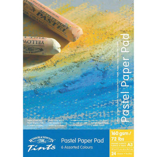 Winsor & Newton Tints Pastel Paper Pad 6 Renk Pastel Blok 24 Sayfa A3 (29.7x42cm)