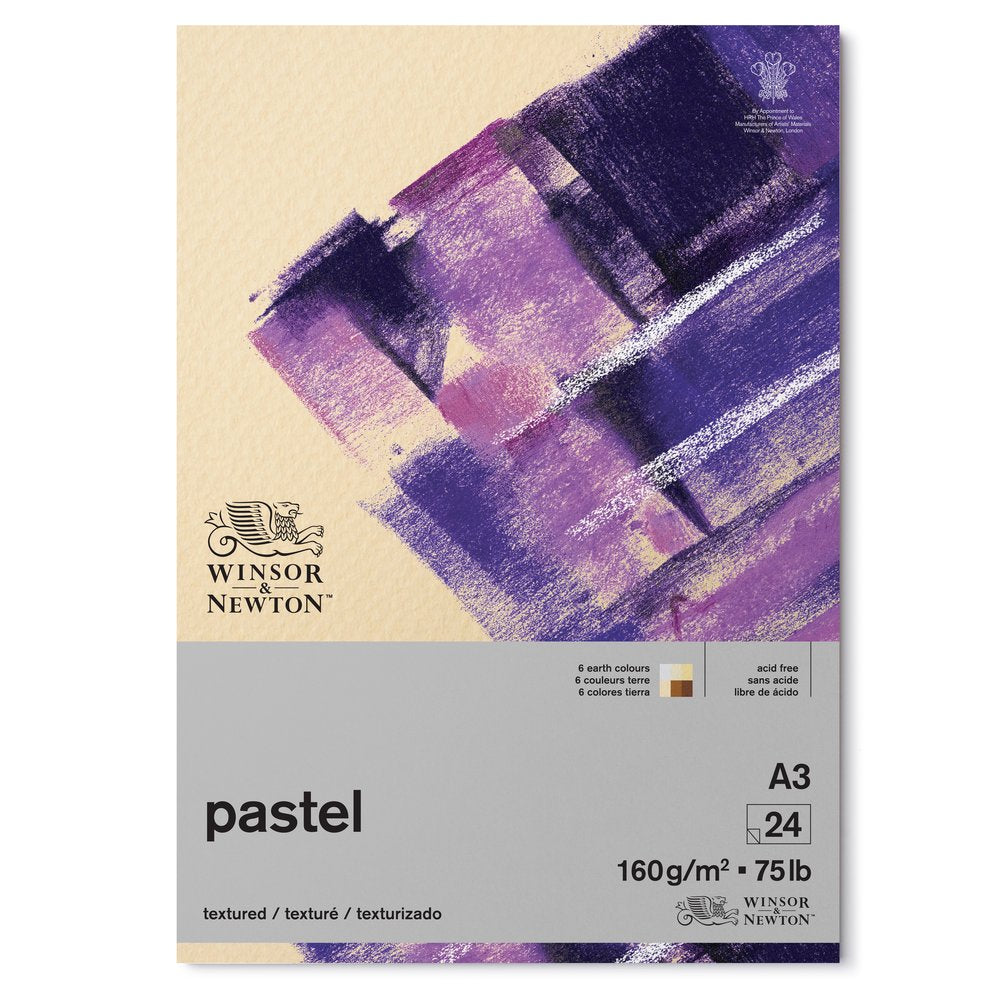 Winsor & Newton Pastel Bloknotu (Yapışkanlı) Toprak Tonlu Naturel Dokulu 160gr 24 Sayfa A3 (29.7x42cm)