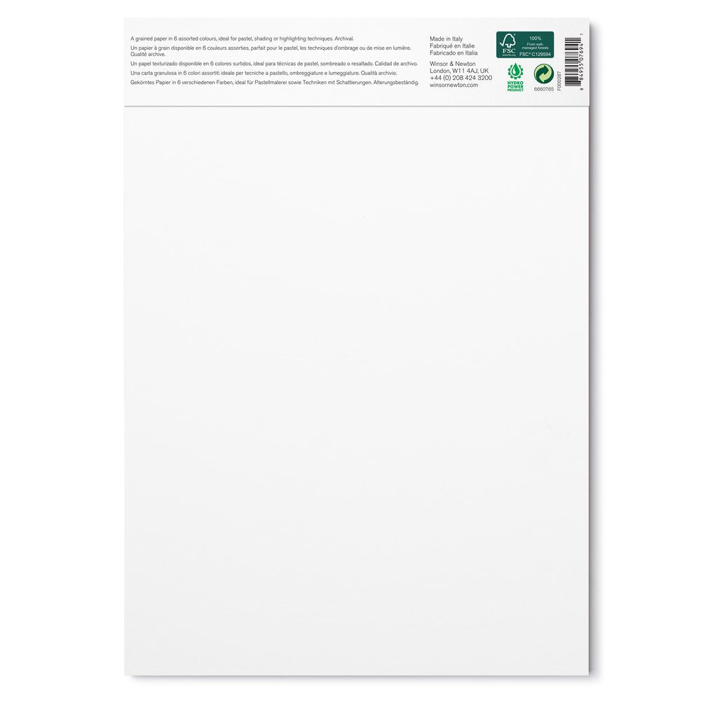 Winsor & Newton Pastel Bloknotu (Yapışkanlı) Gri Tonlu Naturel Dokulu 160gr 24 Sayfa A4 (21x29.7cm)