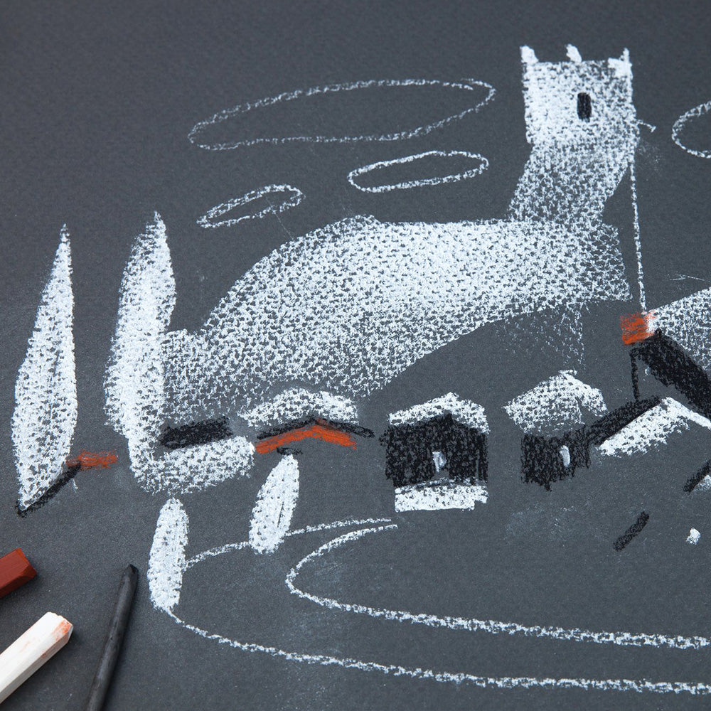 Winsor & Newton Pastel Bloknotu (Yapışkanlı) Gri Tonlu Naturel Dokulu 160gr 24 Sayfa 23x31cm