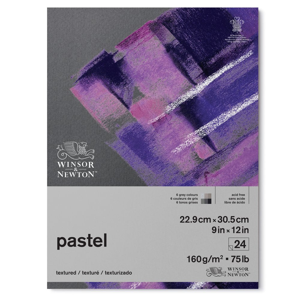 Winsor & Newton Pastel Bloknotu (Yapışkanlı) Gri Tonlu Naturel Dokulu 160gr 24 Sayfa 23x31cm