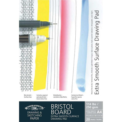 Winsor & Newton Bristol Board 250gr Markör Blok A4 (21x29.7cm) 20 Sayfa