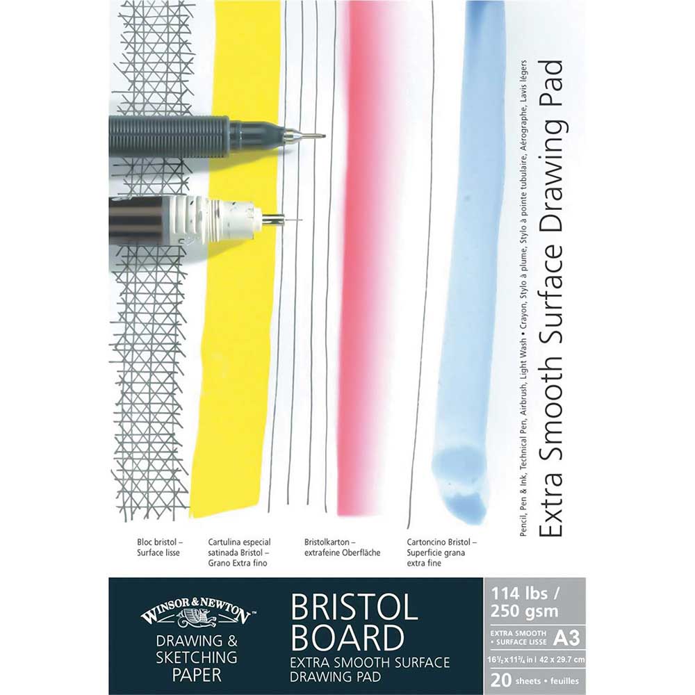 Winsor & Newton Bristol Board 250gr Markör Blok A3 (29.7x42cm) 20 Sayfa