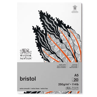Winsor & Newton Bristol Bloknotu (Yapışkanlı) 250gr 20 Sayfa A5 (14.8x21cm)