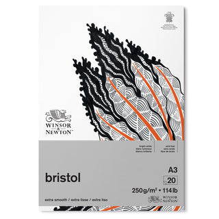 Winsor & Newton Bristol Bloknotu (Yapışkanlı) 250gr 20 Sayfa A3 (29.7x42cm)