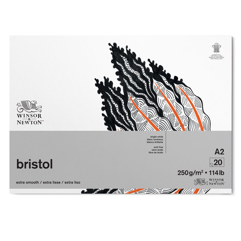 Winsor & Newton Bristol Bloknotu (Yapışkanlı) 250gr 20 Sayfa A2 (42x59.4cm)