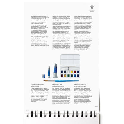 Winsor & Newton Sulu Boya Bloknotu (Spiralli) Soğuk Baskı 300gr 12 Sayfa A4 (21x29.7cm)