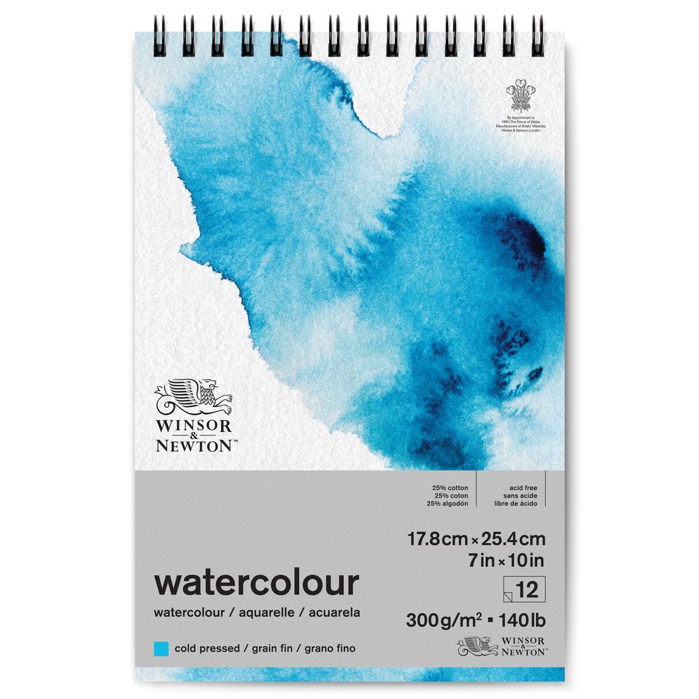 Winsor & Newton Sulu Boya Bloknotu (Spiralli) Soğuk Baskı 300gr 12 Sayfa 18x25cm