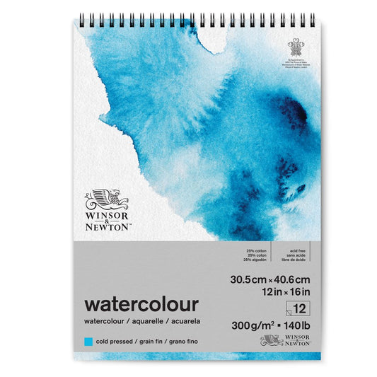 Winsor & Newton Sulu Boya Bloknotu (Spiralli) Soğuk Baskı 300gr 12 Sayfa 31x41cm