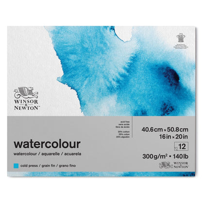 Winsor & Newton Sulu Boya Bloknotu (Yapışkanlı) Soğuk Baskı 300gr 12 Sayfa 41x51cm