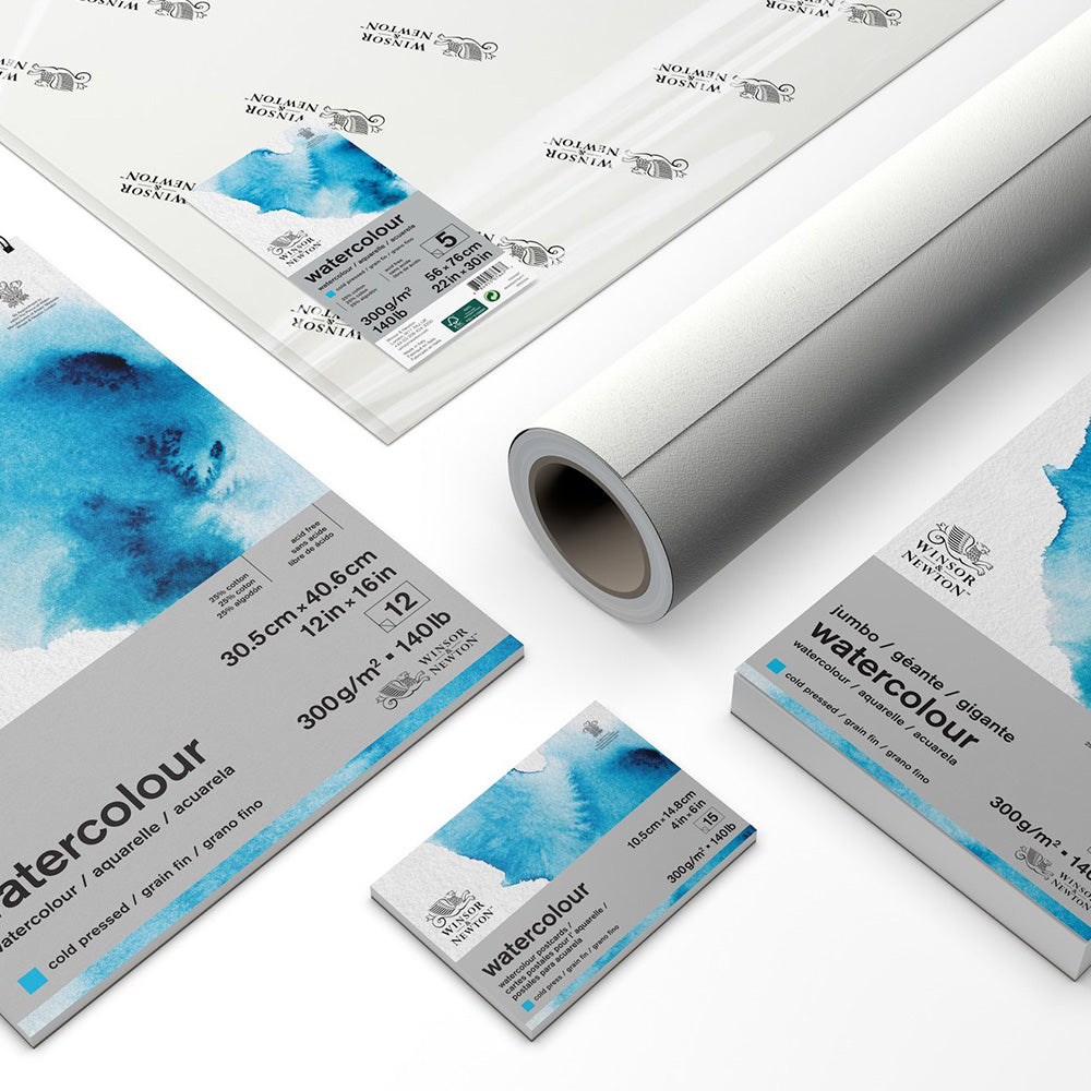 Winsor & Newton Sulu Boya Bloknotu (Yapışkanlı) Soğuk Baskı 300gr 12 Sayfa A5 (14.8x21cm)