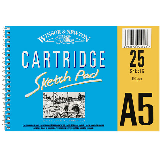 Winsor & Newton Cartridge Sketch Pad 110gr Spiralli Çizim Blok 25 Sayfa A5 (14.8x21cm)