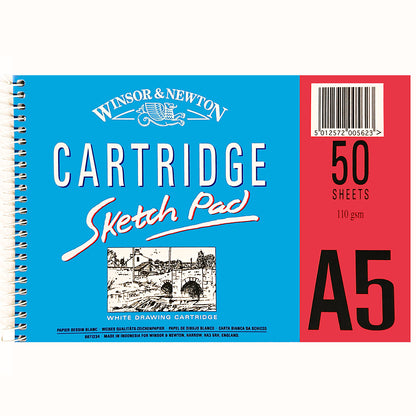Winsor & Newton Cartridge Sketch Pad 110gr Spiralli Çizim Blok 50 Sayfa A5 (14.8x21cm)