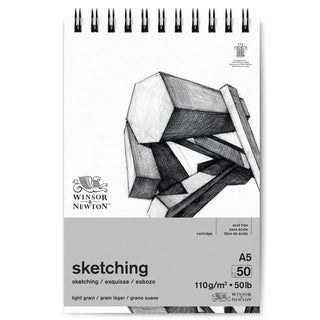 Winsor & Newton Eskiz Çizim Bloknotu (Spiralli) Hafif Dokulu 110gr 50 Sayfa A5 (14.8x21cm)