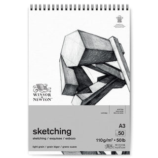 Winsor & Newton Eskiz Çizim Bloknotu (Spiralli) Hafif Dokulu 110gr 50 Sayfa A3 (29.7x42cm)