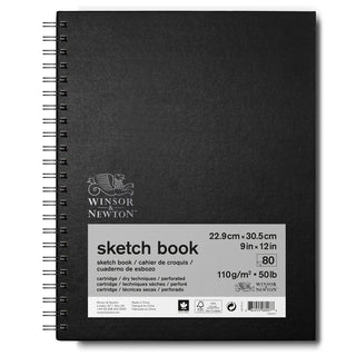 Winsor & Newton Eskiz Çizim Bloknotu (Spiralli) Siyah Hafif Dokulu 110gr 50 Sayfa 23x31cm