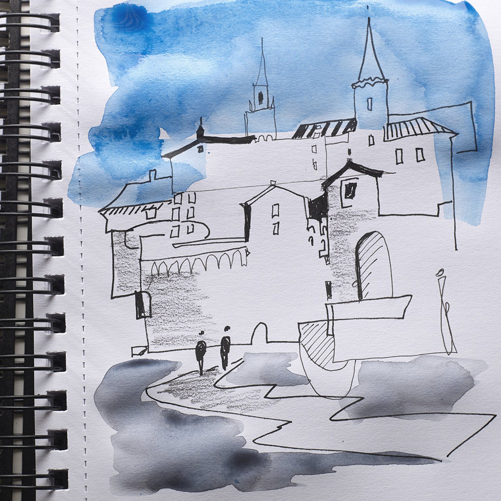 Winsor & Newton Eskiz Çizim Bloknotu (Spiralli) Siyah Hafif Dokulu 170gr 50 Sayfa A5 (14.8x21cm)