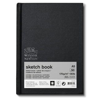 Winsor & Newton Eskiz Çizim Bloknotu (Sert Ciltli) Siyah Hafif Dokulu 170gr 50 Sayfa A5 (14.8x21cm)