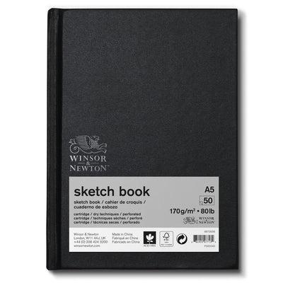 Winsor & Newton Eskiz Çizim Bloknotu (Sert Ciltli) Siyah Hafif Dokulu 170gr 50 Sayfa A5 (14.8x21cm)