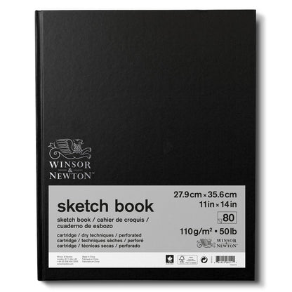 Winsor & Newton Eskiz Çizim Bloknotu (Sert Ciltli) Siyah Hafif Dokulu 110gr 80 Sayfa 28x36cm